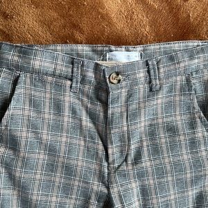 Boys Zara Grey and Brown Plaid Pants - Size 10